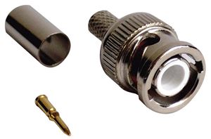 Picture of Bag of 25 High Quality 3pcs BNC Crimp Plug for RG59 CCTV Connectors