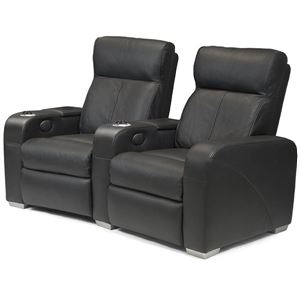 Picture of 2 Seat Black Premiere Luxury Home Cinema Chair 