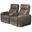 Picture of 2 Seat Brown Premiere Luxury Home Cinema Chair 