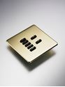 Picture of Rako WLF- Polished Brass Screwless cover plate for wired modular control panel